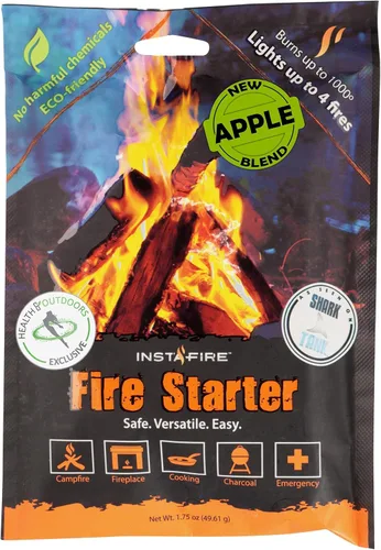 Insta-Fire Apple Blend - Iniciador de fuego granulado, totalmente natural, ecológico, enciende fuego en cualquier clima, bolsas de 1.75 onzas