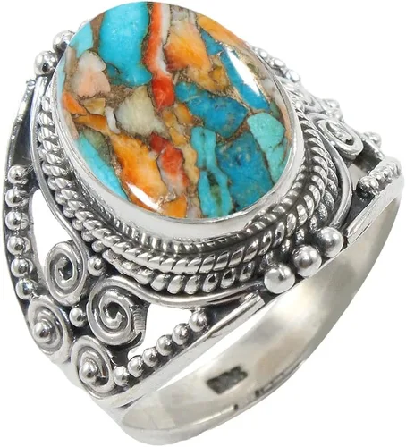 Miniatura 28 de Anillo de Plata Esterlina 925 para Mujeres con Piedra Preciosa Natural, Anillo de Compromiso de Plata Esterlina, Piedra Natal de Junio con Engaste