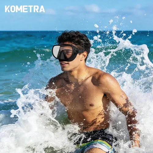Miniatura 4 de Gafas de natación para adultos con cubierta para la nariz, máscara de buceo de visión amplia, sin fugas, gafas de natación para hombres, mujeres