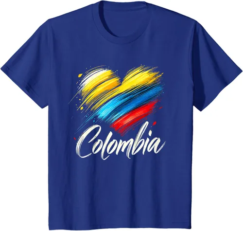 Miniatura 13 de Camiseta de orgullo colombiano con corazón de la bandera de Colombia