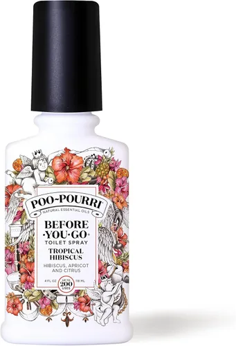 Miniatura 16 de Poo-Pourri Before-You-Go - Aerosol para inodoro de bolsillo, esenciales de viaje, hibisco tropical, 1 onza líquida, hasta 50 usos, desodorante