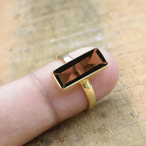 Miniatura 89 de Anillo de plata de ley maciza superpuesta de oro amarillo de 18 quilates para mujer, anillo de compromiso de plata esterlina, juego de bisel