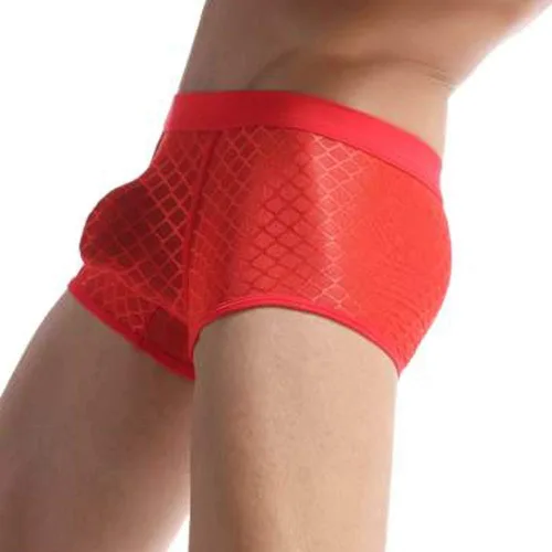 Miniatura 3 de Calzoncillos tipo bóxer para hombre, sin costuras, para hombre, suaves, cómodos, de seda de hielo, de pierna larga