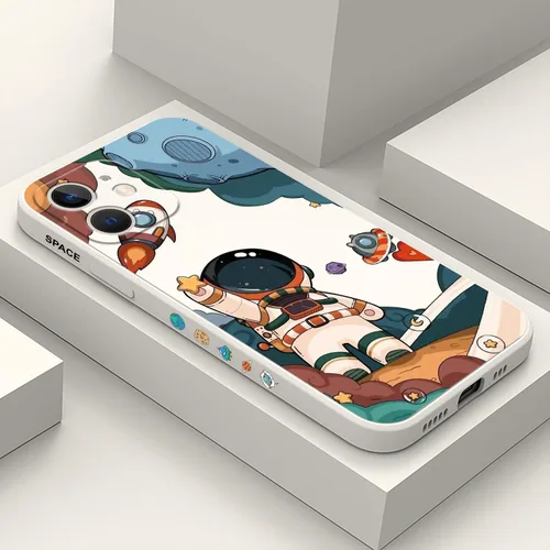 Miniatura 24 de LEECG Funda para iPhone 12 Mini, diseño creativo con estampado floral, funda antiarañazos de microfibra suave, funda de silicona líquida para Negro