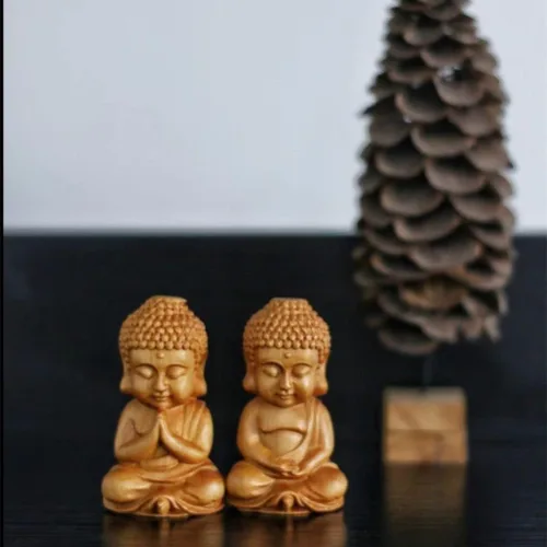 Miniatura 2 de Cestony 2 moldes de silicona para velas de Buda para hacer velas, pilar de resina, aromaterapia, yeso, cera de arcilla, adorno para automóvil, 2 2