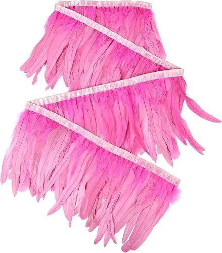 Miniatura 28 de THARAHT 50 piezas de plumas de cola de gallo, naturales, de 12 a 14 pulgadas (30-35 cm) para manualidades, bodas, atado de moscas, plumas para Rosa