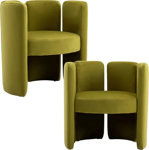 Miniatura 10 de chairus Silla de comedor moderna única de terciopelo, bonita y cómoda, tapizada, para sala de estar, dormitorio, recepción, vaca