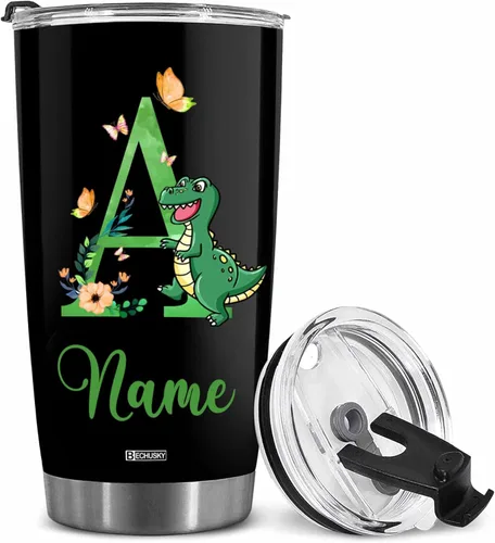 Miniatura 12 de BECHUSKY Vaso personalizado de viaje de diente de león con tapa, 20 onzas, Acepta lo que es dejar ir de lo que era de madera Taraxacum flor floral