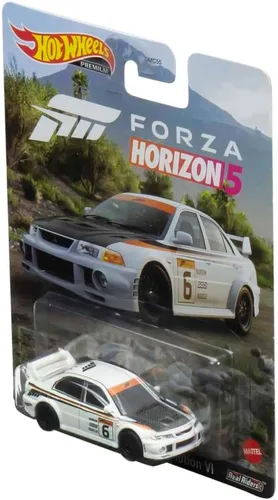 Miniatura 6 de Hot Wheels Colección de entretenimiento retro, Mitbisi Lncr Evluin Vi, TV y videojuegos, réplicas icónicas para jugar o exhibir, regalo