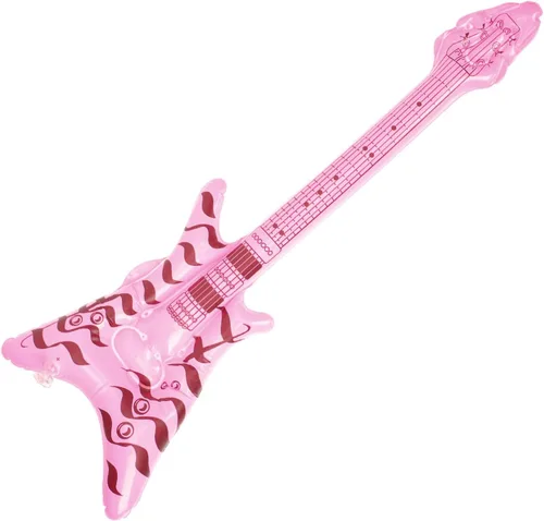 Estrella de rock inflable de los años 80 y 90 decoraciones de fiesta inflables bajo eléctrico instrumentos musicales accesorios de guitarra inflable