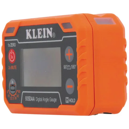 Miniatura 10 de Klein Tools 935DAA Medidor electrónico digital de nivel y ángulo, alerta LED, ángulos de medición y ajuste, rangos de 0-90 y 0-180 grados