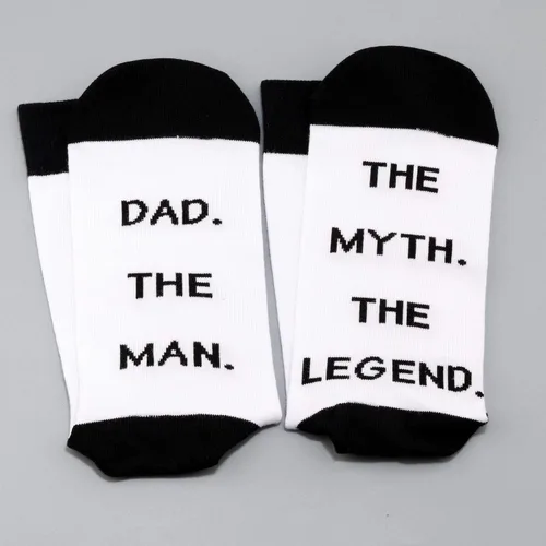 Miniatura 5 de LEVLO Calcetines de regalo para papá el día del padre el hombre el mito la leyenda calcetines divertido regalo para papá nuevo papá calcetines