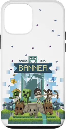 Miniatura 16 de Minecraft Legends Raise Your Banner Mobs Group Shot - Carcasa para iPhone 17