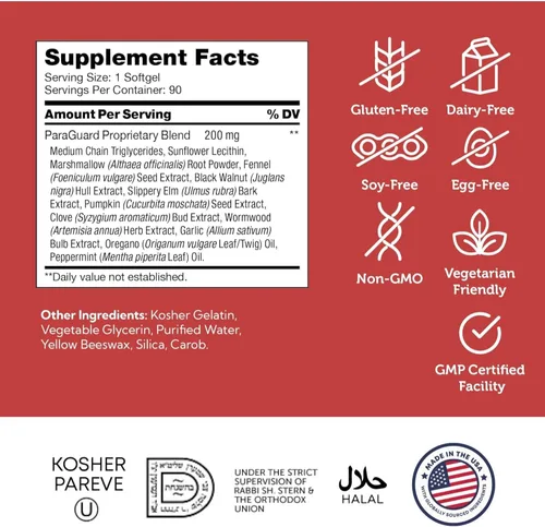 Miniatura 5 de Zahler ParaGuard - Suplemento digestivo avanzado, apoyo intestinal para humanos, contiene ajenjo, certificado Koshe.