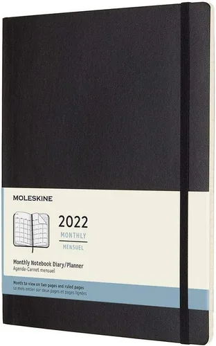 Miniatura 19 de Moleskine Agenda mensual clásica de 12 meses de 2022, tapa suave, grande (5 x 8.25 pulgadas), color negro