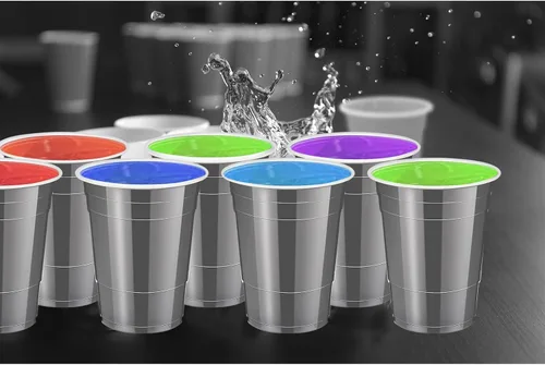 Miniatura 6 de 120 vasos de plástico grises para Año Nuevo, vasos desechables de plástico de 12 onzas, tazas de fiesta grises para beber, degustaciones servidas