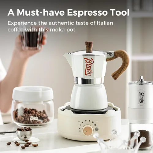 Miniatura 8 de Estufa para máquina de café expreso, olla Moka de 3 tazas, cafetera italiana clásica, válvula de seguridad individual (negro, 3 tazas)