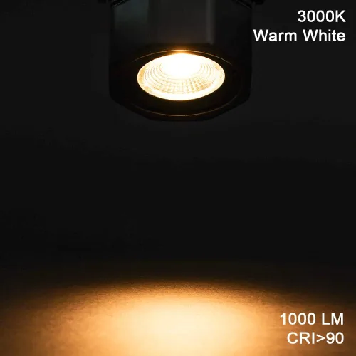 Miniatura 5 de Cabezales de iluminación LED de pista de 10 W compatibles con un solo circuito tipo H, riel de luz de riel, foco de techo regulable para tareas