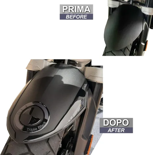 Miniatura 3 de Resin Bike Adhesivos 3D para motocicleta compatibles con BMW R 1250 GS Adventure 2021-2024 Triple Black. Protección contra golpes y arañazos.