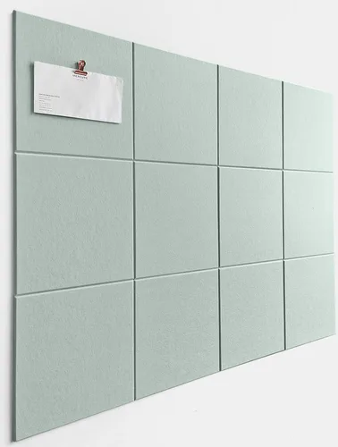 Miniatura 29 de Tabla de corcho alternativa de 24 x 36 pulgadas, paquete de 6 azulejos de pared de fieltro con pestañas adhesivas extraíbles seguras, tableros