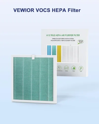 Miniatura 4 de VEWIOR Filtro de repuesto oficial, filtro HEPA H13 para purificador de aire A3N, compatible con limpiador de aire VEWIOR A3N, 1 unidad Filtro VOCS