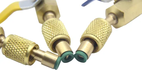Miniatura 2 de Accesorios de baja pérdida Hvac R12 R22 a R134A Válvula de bola de cierre, aire acondicionado refrigerante en ángulo compacto adaptador de válvula