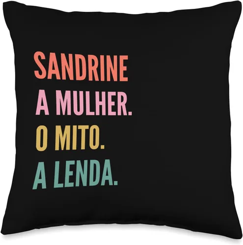 Funny Portuguese First Name Design - Sandrine Throw Pillow