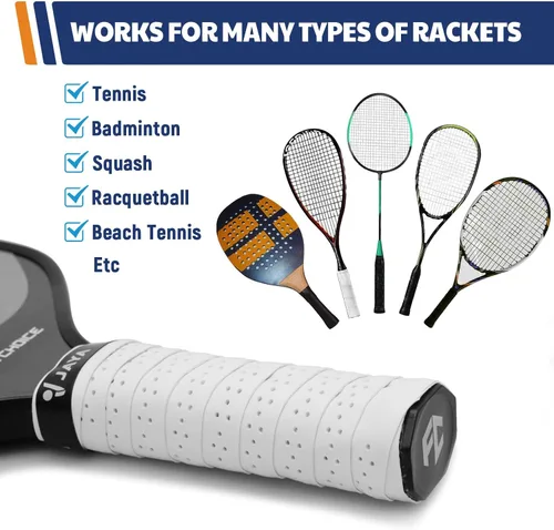 Miniatura 6 de JAYA Cinta de agarre de pickleball, agarre extra largo para paletas de pickleball, absorbe el sudor, envoltura de agarre de repuesto antideslizante