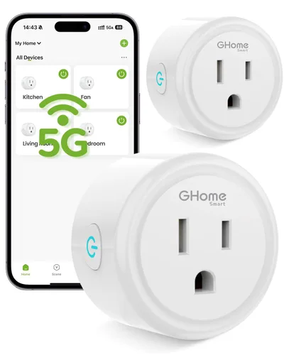 Miniatura 9 de GHome Smart Enchufe inteligente WiFi 5G 15A compatible con Alexa y Google Home, temporizador de salida, temporizador de salida WiFi para el hogar