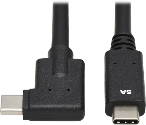 Miniatura 2 de Tripp Lite Cable USB C USB 3.2 Gen 2 en ángulo recto 100W PD Carga M/M 1M (U420-01M-G25ARA)