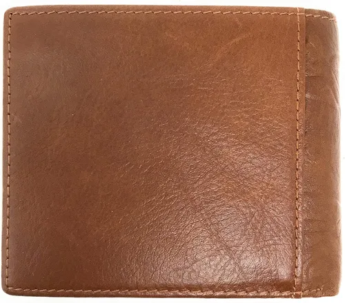 Miniatura 2 de Western - Cartera corta de cuero para hombre de cuerno largo con herramientas florales, Café, Billetera plegable