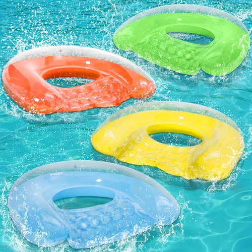 PuppyuWill - Paquete de 4 flotadores de piscina para adultos, diseño minimalista para silla de piscina, 46 x 36 pulgadas, colores que aumentan el