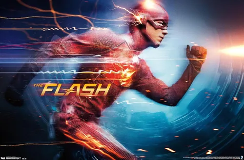 DC Comics Arrowverse The Flash - Póster de pared Speed Force, 22.4 pulgadas de largo x 14.7 W, versión premium sin marco
