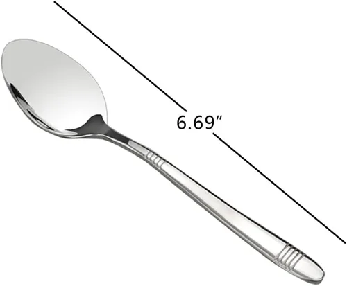 Miniatura 3 de Begale Cucharas de postre de acero inoxidable de 12 piezas, cuchara pequeña