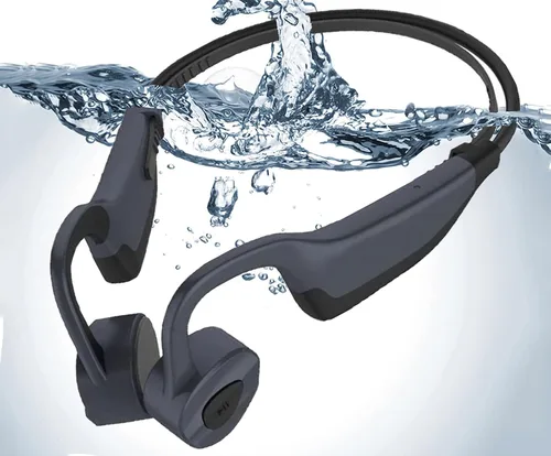 Auriculares de conducción ósea para natación, reproductor de MP3 impermeable, auriculares inalámbricos de oído abierto, auriculares deportivos de 16