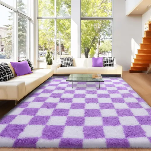Miniatura 43 de Awaytail Alfombra Esponjosa Lavable 2x3 Pies, Pura Negra Alfombra para Silla de Escritorio Antideslizante, Alfombra Supersuave para Niños