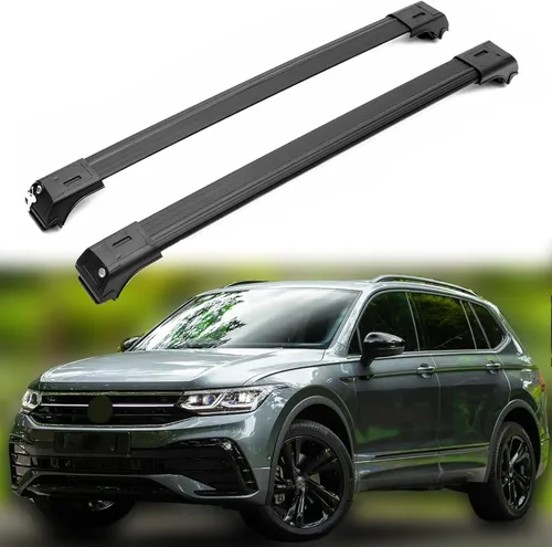 Miniatura 16 de ERKUL Barras transversales de techo para VW Volkswagen ID.4 2021-2025 Barras transversales de aluminio con bloqueo antirrobo para techo Negro