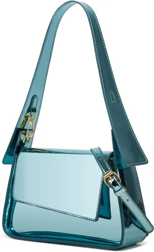 Miniatura 2 de Bolso Hobo para mujer, bolso de hombro de piel sintética, bolso brillante para axilas, bolso con asa superior, bolsos pequeños