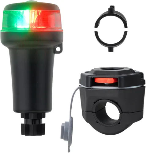 Miniatura 9 de Pactrade Marine Luces de navegación para barcos LED - Luces de navegación rojas y verdes alimentadas por batería para barcos - Adaptador y soportes