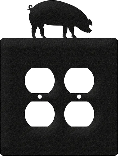 Miniatura 4 de SWEN Products Cubierta de placa de pared de cerdo (interruptor simple, negro)