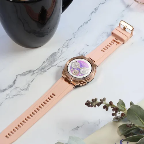 Miniatura 7 de ALPHAGEAR Zulu - Reloj inteligente para mujer, reloj inteligente de oro rosa con Gorilla Glass, pantalla AMOLED, seguimiento menstrual + bienestar