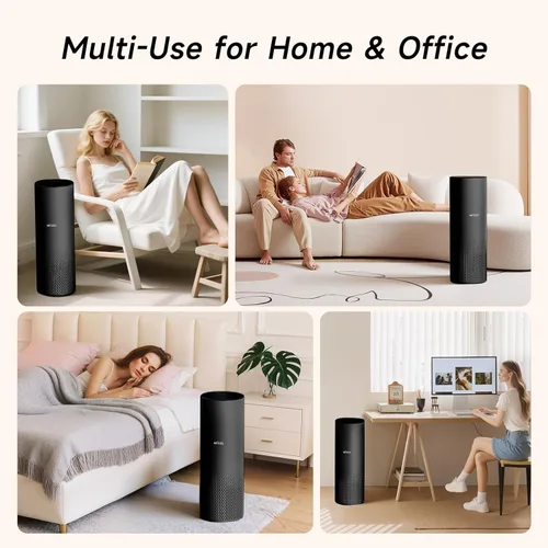 Miniatura 9 de Afloia Humidificador y purificador de aire en uno, combo de purificador de aire y humidificador evaporativo para el hogar, limpiador de aire