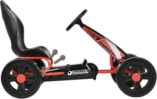Miniatura 7 de hauck Pedal ciclón Go Kart con asiento de cubo ajustable, ruedas de plástico de espuma EVA de 12 pulgadas, freno de mano para ruedas traseras, Rojo