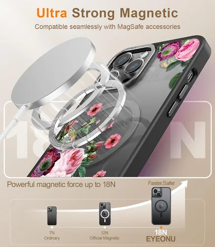 Miniatura 290 de Goodon para iPhone 15 Pro Max con protector de pantalla de privacidad, compatible con Magsafe, funda translúcida mate a prueba de golpes - Linda