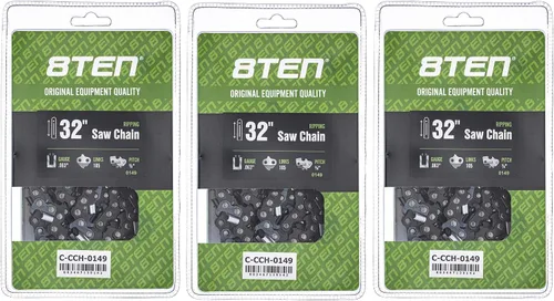 Miniatura 9 de 8TEN Cadena de motosierra semi cincel de 6 pulgadas .050 1/4 42 DL para Worx WG320 Black & Decker LLP120 (paquete de 3)