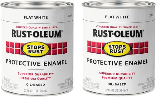 Miniatura 11 de Rust-Oleum 7776502-2PK - Pintura antióxido para aplicación con brocha, cuarto de galón, negro plano (paquete de 2)