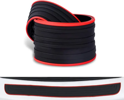 Miniatura 8 de Protector de parachoques trasero universal de 35.4 pulgadas, de goma negra, resistente a los arañazos, para puerta del maletero, accesorio para Negro