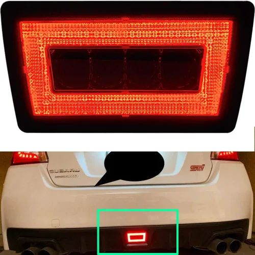Luz antiniebla trasera LED negra con lente ahumada para Subaru Impreza GP WRX VAG STI VAB 2013-2018 Subaru XV más brillante luz trasera de freno
