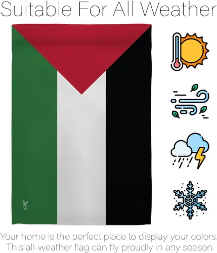 Miniatura 6 de Bandera de Palestina Cementerio Banner de pared Cementerio Decoración de puerta de césped para habitación al aire libre Jardín Póster Bandera