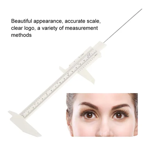 Miniatura 4 de Regla de cejas, Microblading Ruler Mak USp Herramienta de medición de cejas Microblading DIY Plantilla Microblading Medidor de Microblading